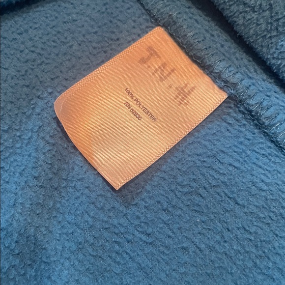 Lands End Fleece Blue Quarter-Zip Pullover - Picture 6 of 12